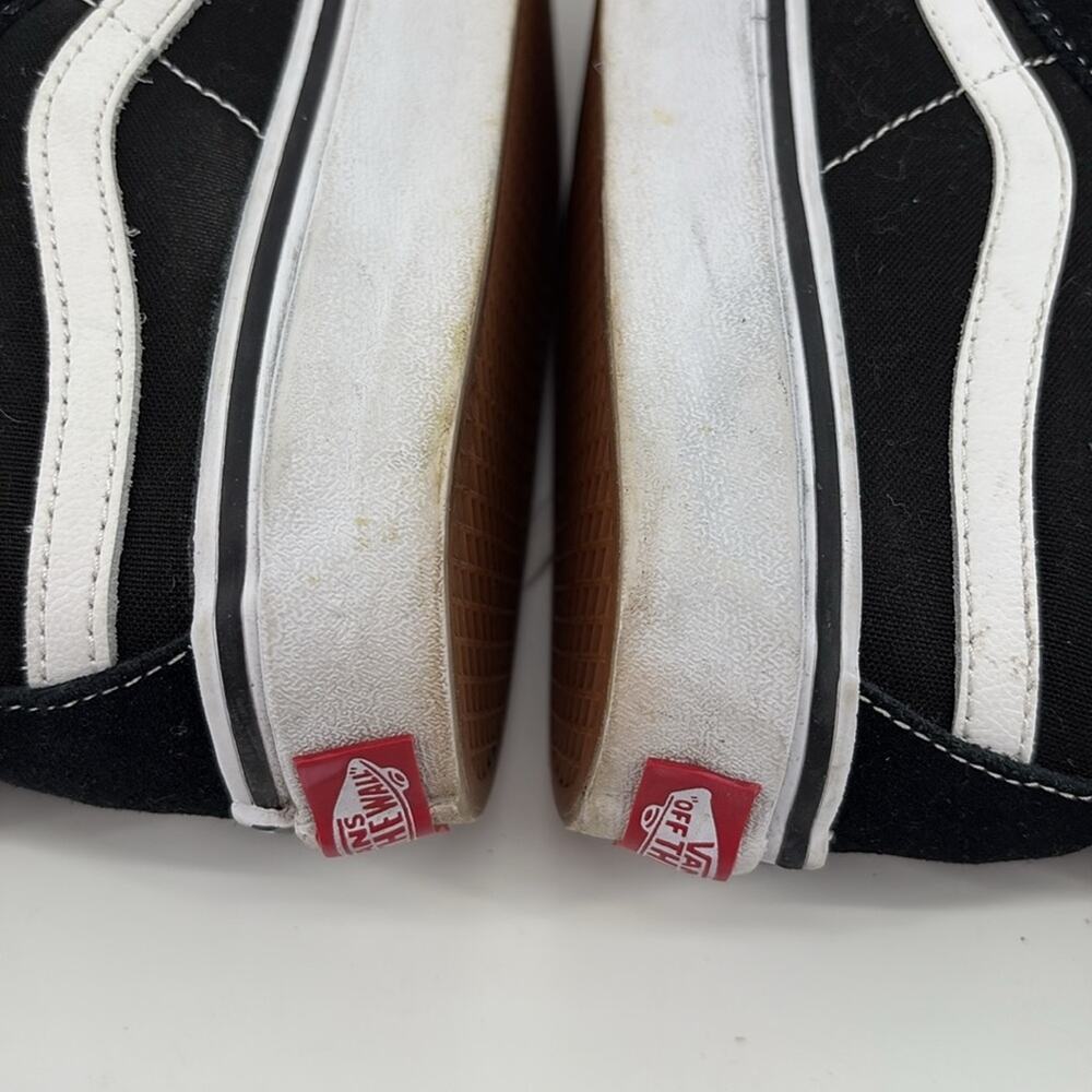 Vans Black and White High-Top Lace Up Sneakers Size 7 / Womens 8.5 - Picture 10 of 16